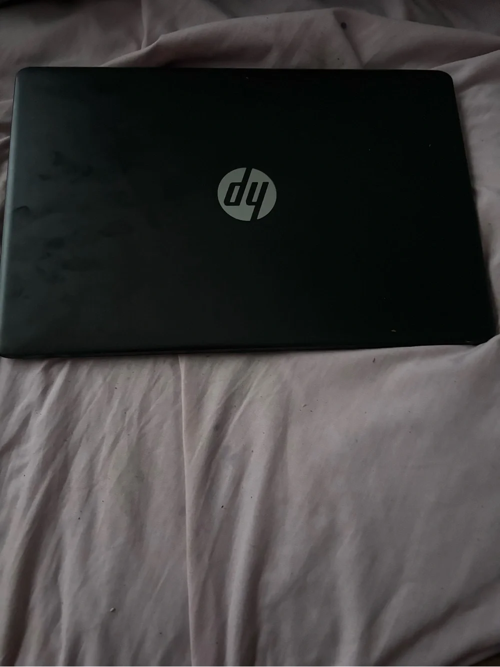 HP Black Laptop with Silver Logo - Slim Notebook